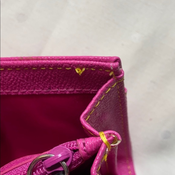 Nine West Pink & Black Pebbled leather long Wallet - Picture 7 of 11